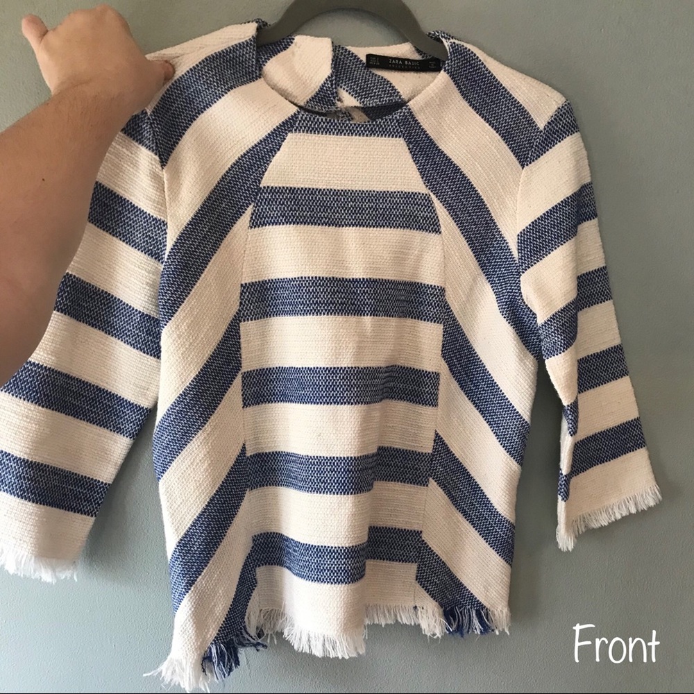 Zara Striped Woven Top
